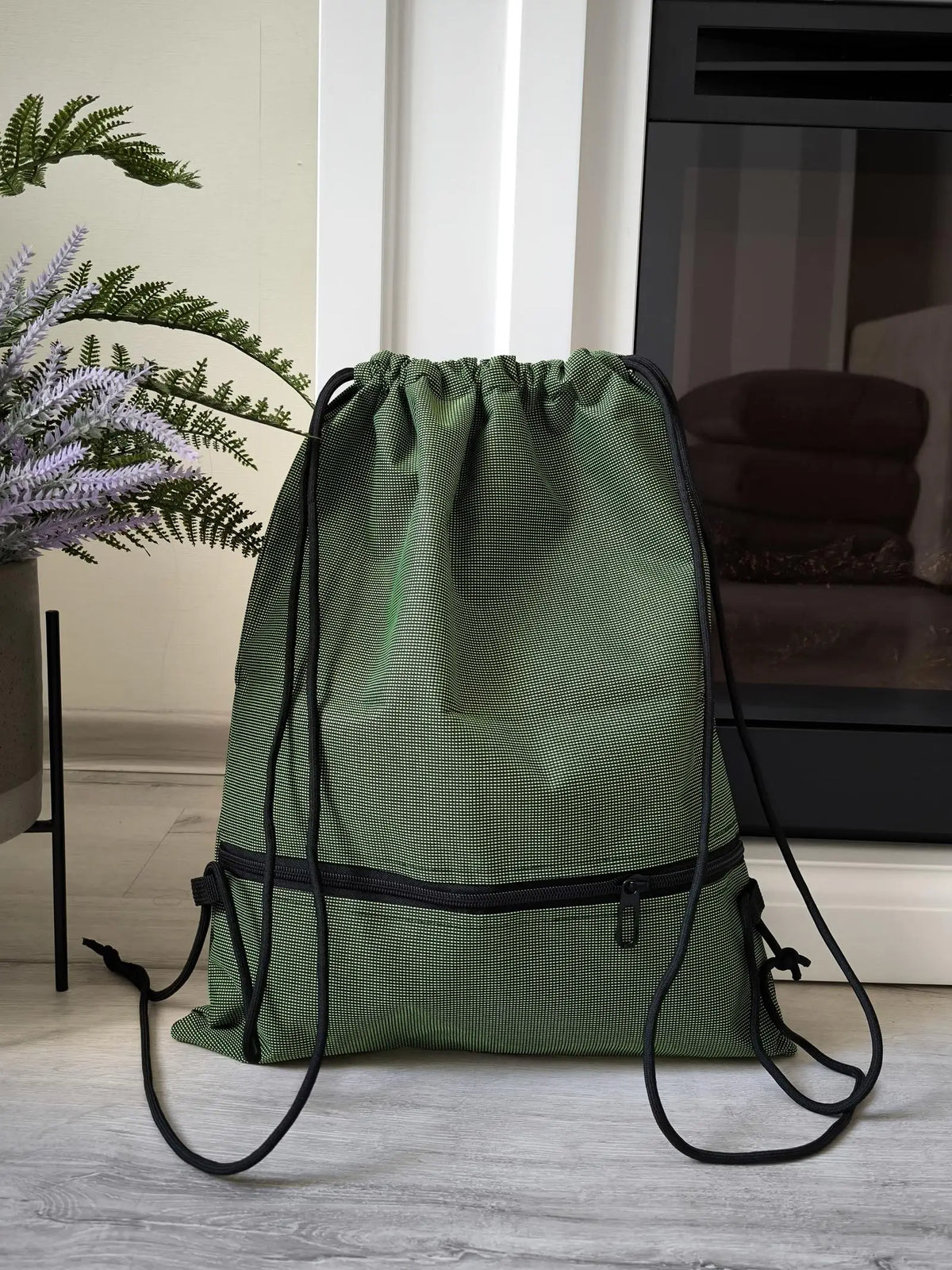 Mochila plegable de tejido Oxford con cordón