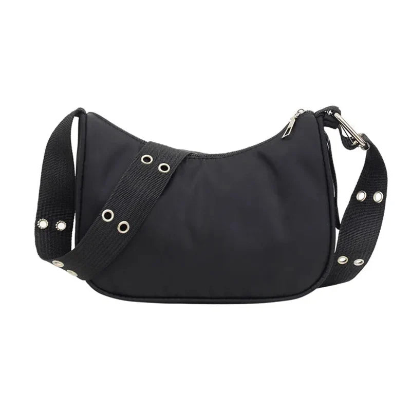 Cartera de nylon con cierre y bolsillo para celular
