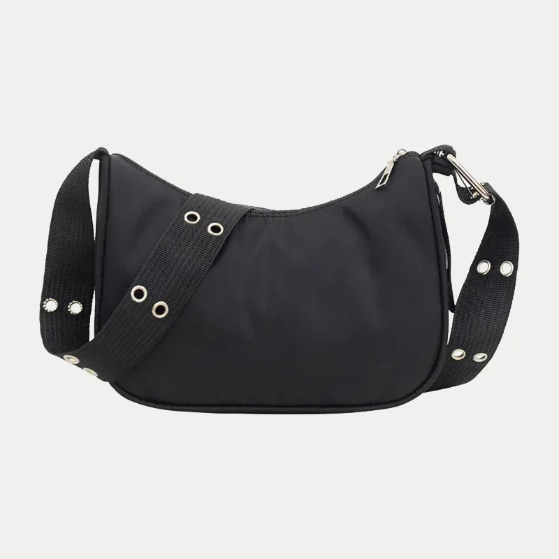 Cartera de nylon con cierre y bolsillo para celular