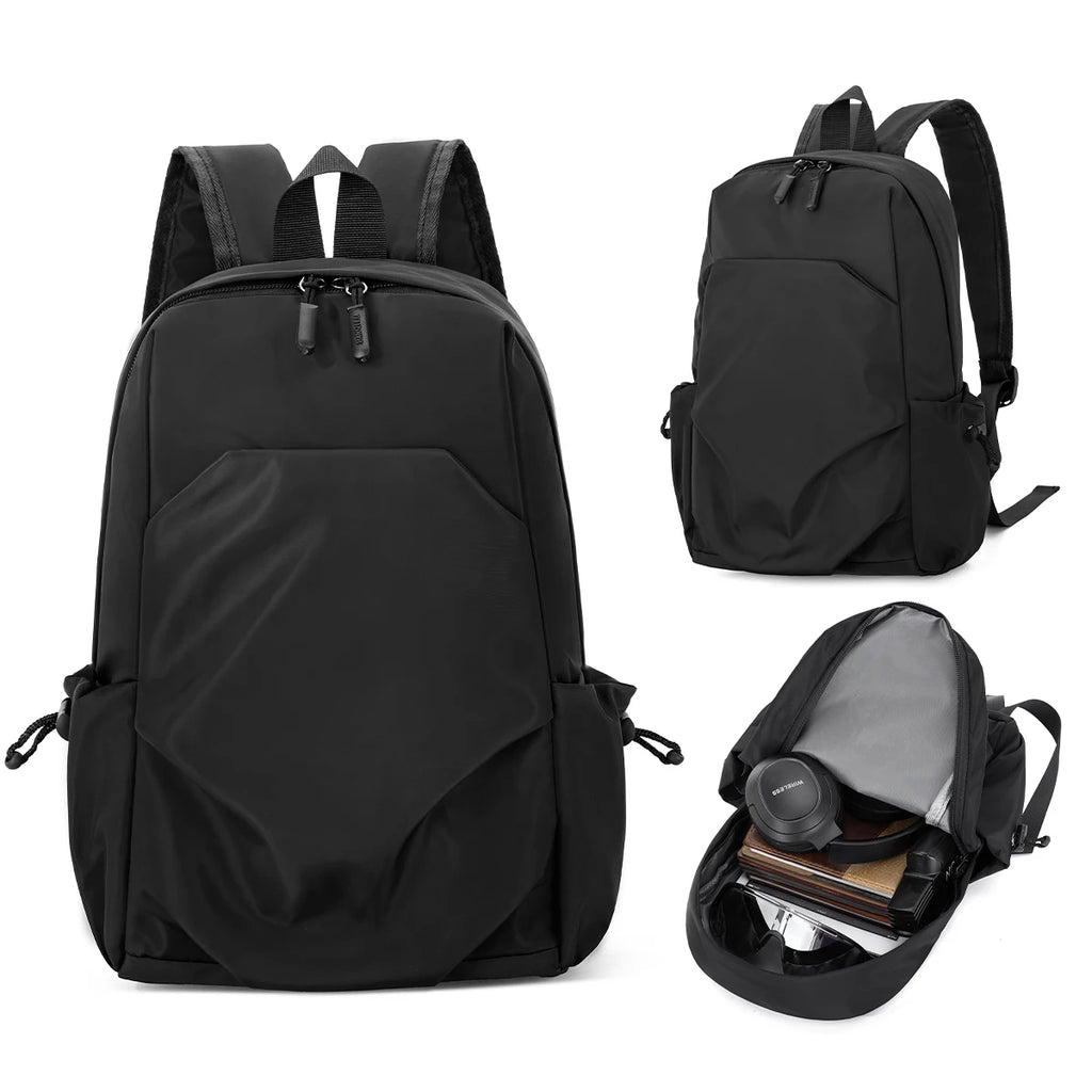 Mini mochila de nylon con bolsillo exterior
