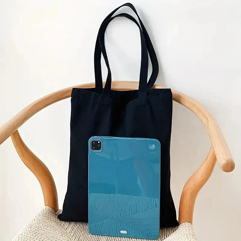 Bolso tote abierto liso para compras y paseos