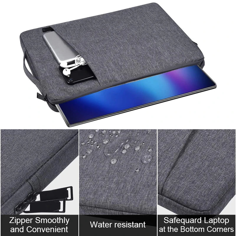 Funda para notebook con asa lateral y forro suave
