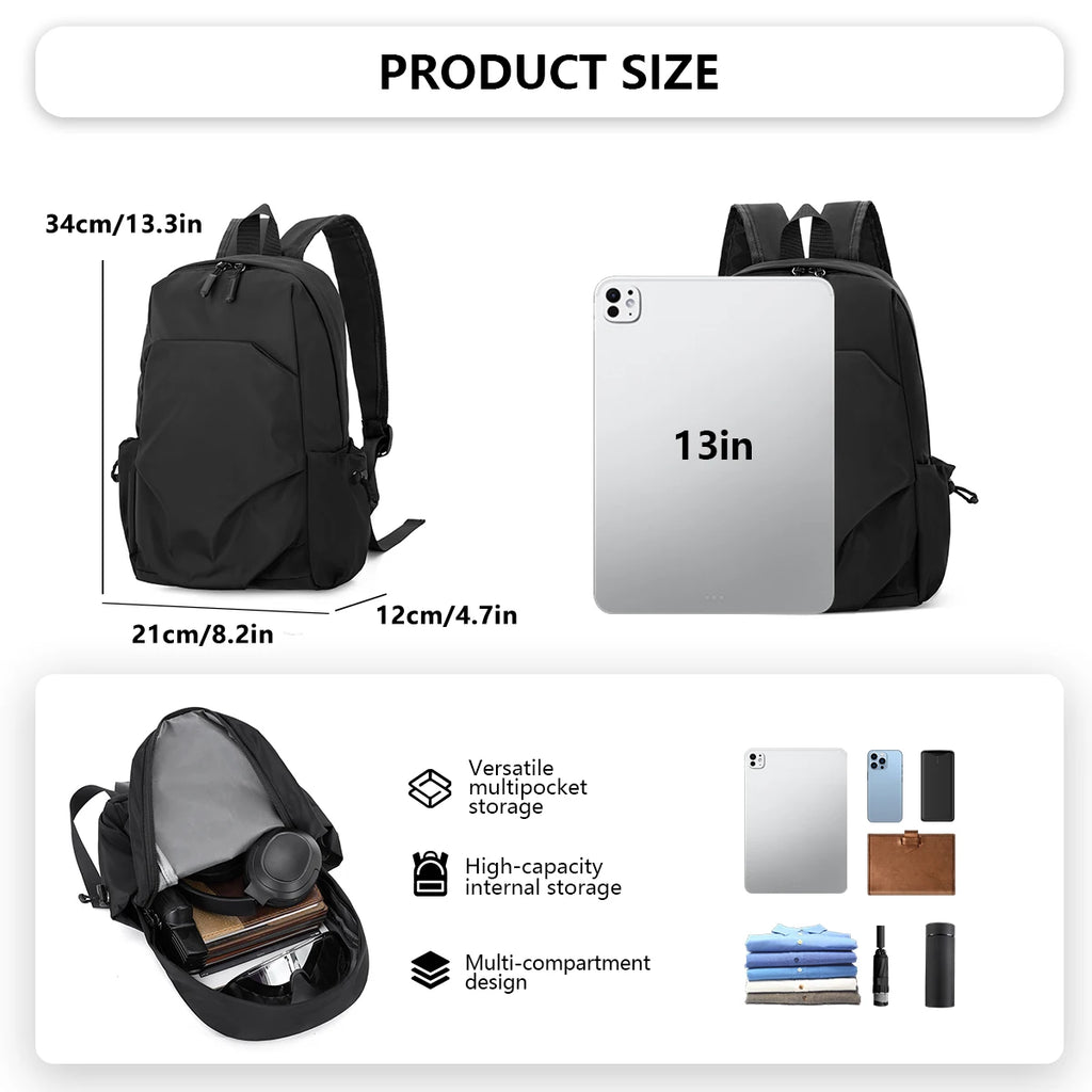 Mini mochila de nylon con bolsillo exterior