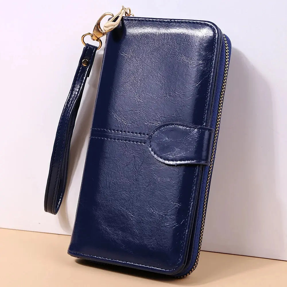 Billetera de mano de PU con espacio para celular