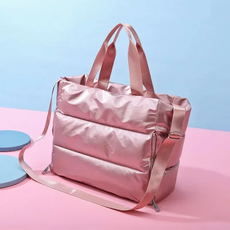 Bolso de gimnasio con bolsillo húmedo y correa desmontable