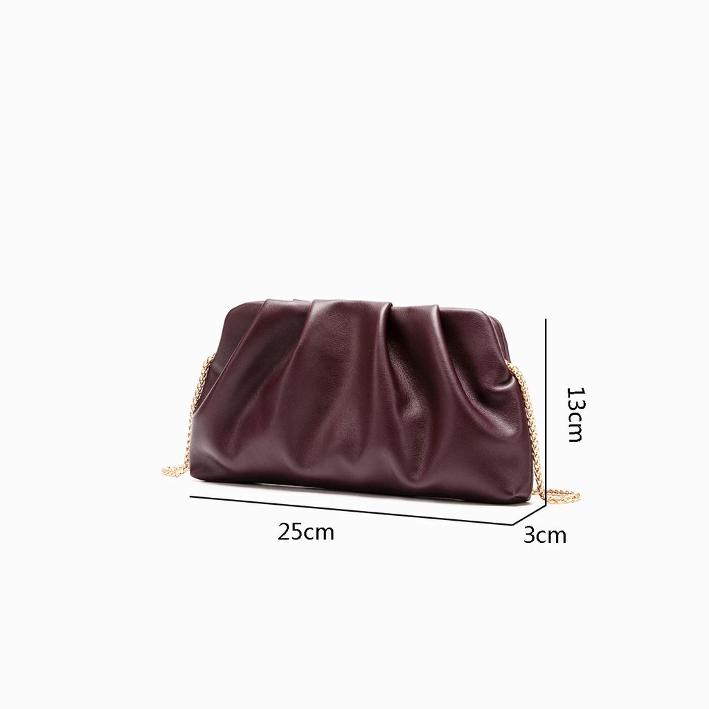 Cartera de fiesta de PU con cadena