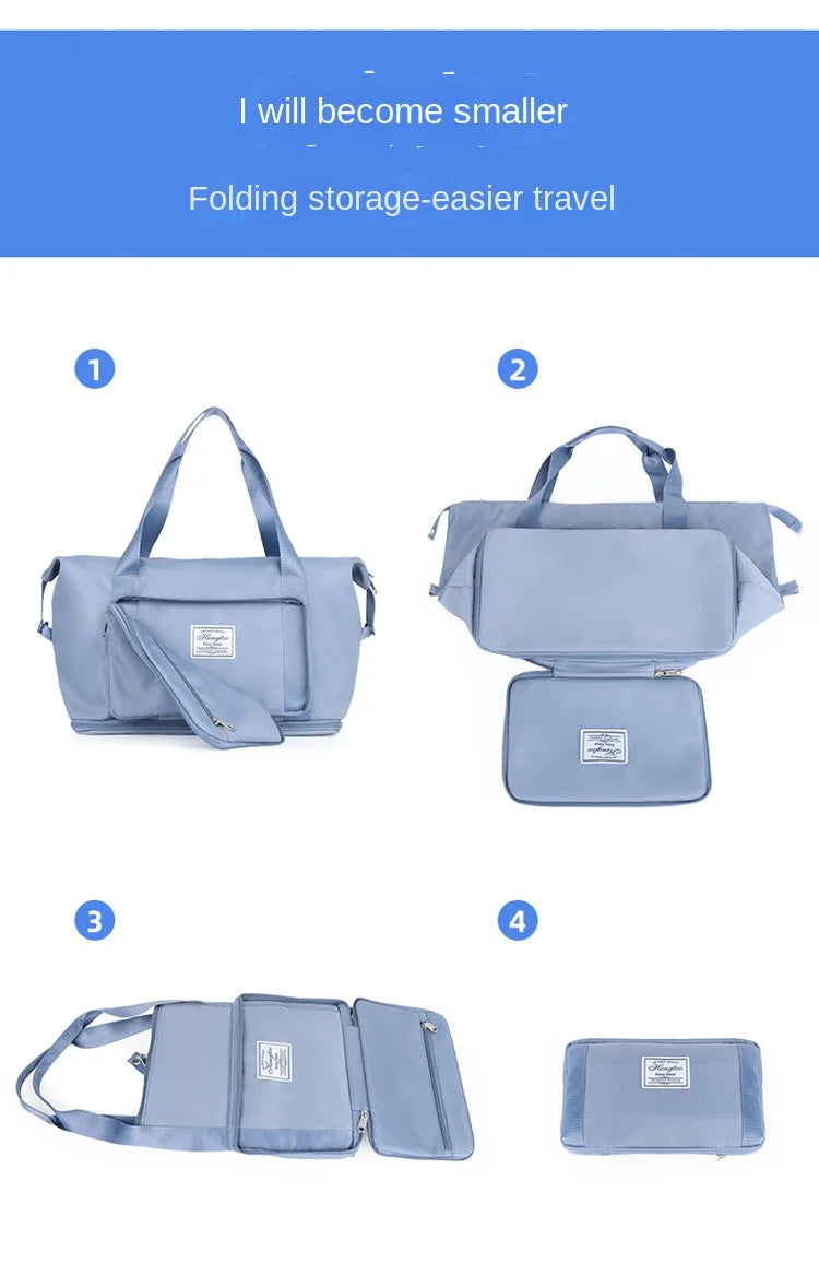 Bolso de viaje expandible y plegable de nylon