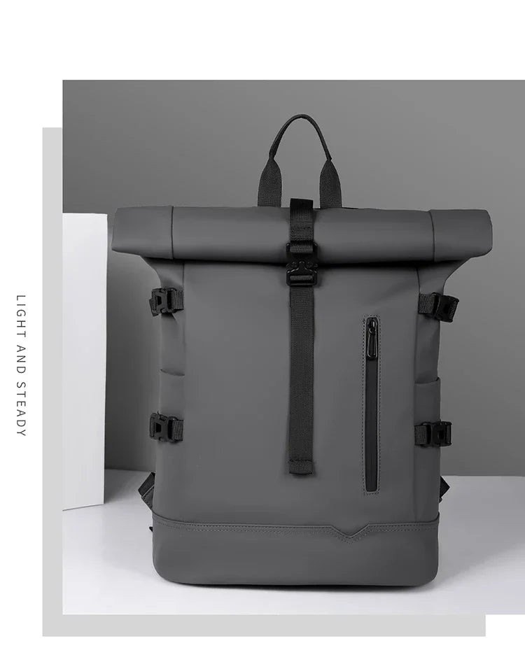 Mochila enrollable de microfibra con espacio para computadora