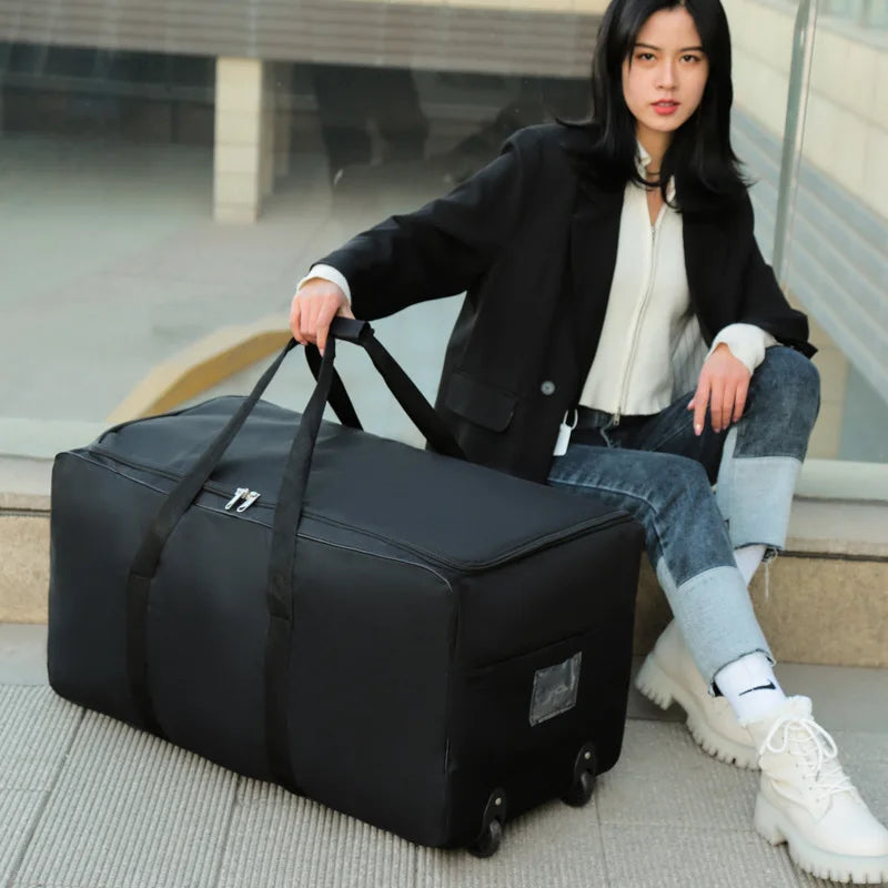 Bolso de viaje plegable y expandible con ruedas