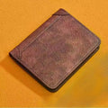 Billetera de cuero de tres cuerpos con visor