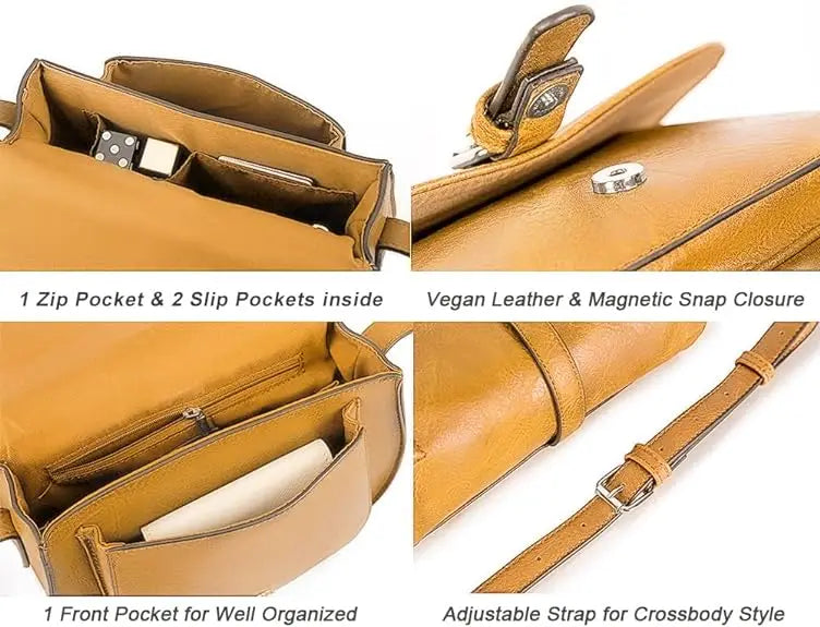 Bandolera rígida de PU con detalle fruncido