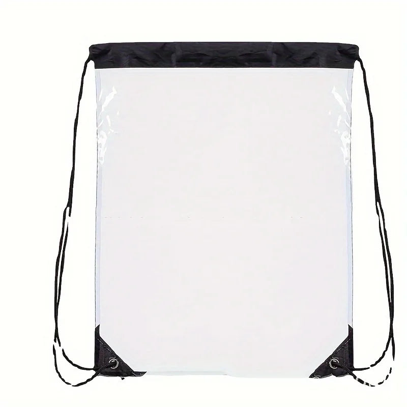 Mochila transparente con cierre de cordón