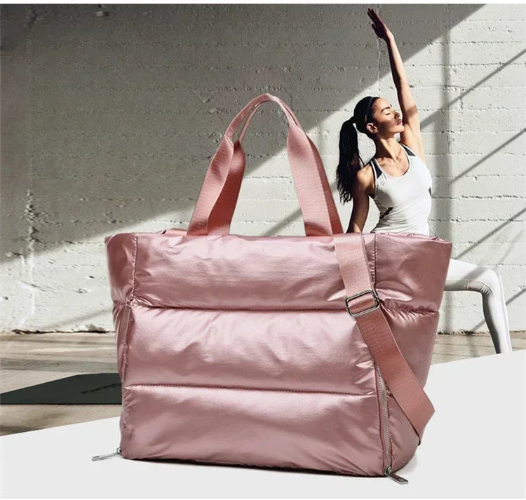 Bolso de gimnasio con bolsillo húmedo y correa desmontable