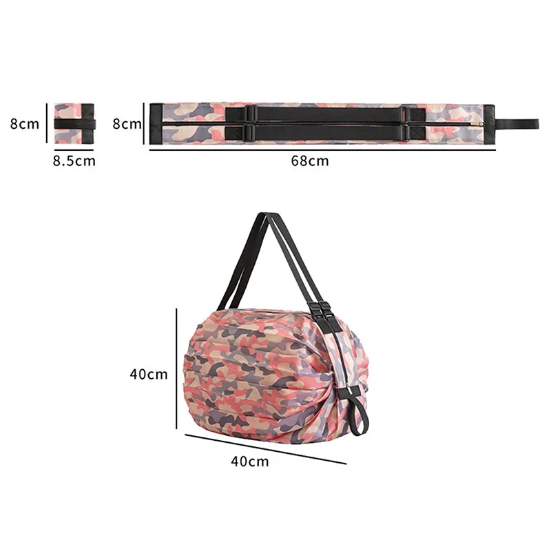 Bolso de compras plegable con asas anchas