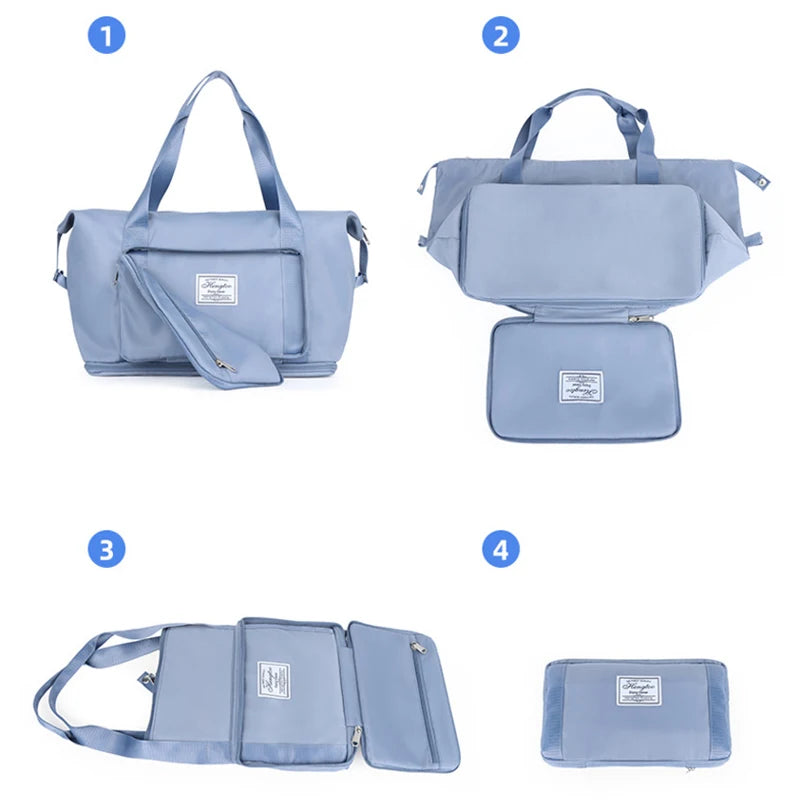 Bolso de viaje expandible y plegable de nylon