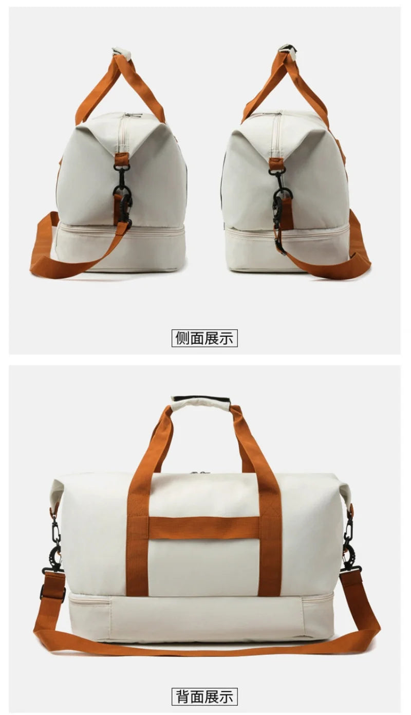 Bolso de viaje y gimnasio con compartimento para calzado
