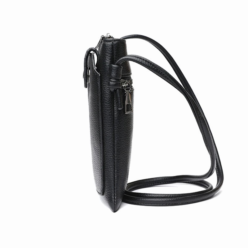 Bandolera portacelular de PU con bolsillo interior