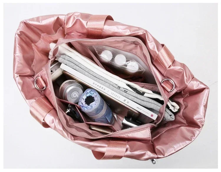 Bolso de gimnasio con bolsillo húmedo y correa desmontable