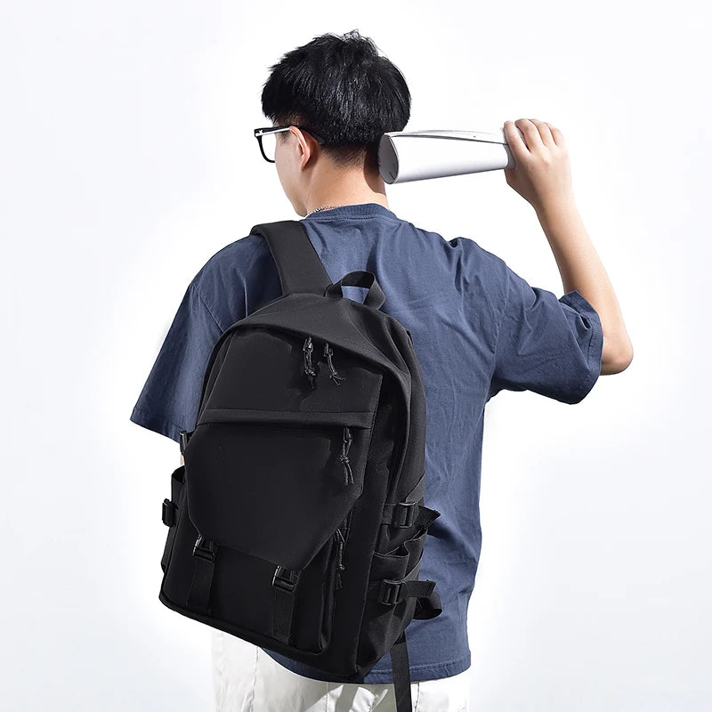 Mochila lisa de 47 cm para estudio y salidas