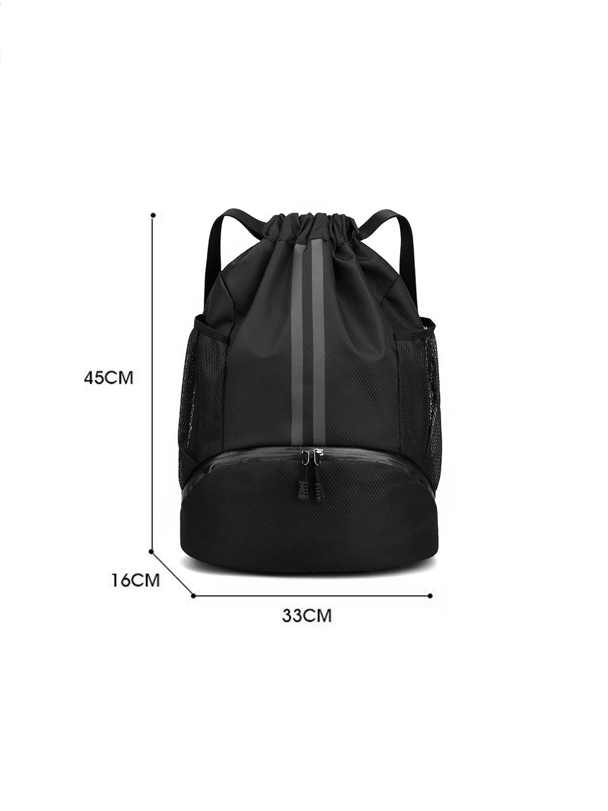Mochila deportiva con cordón y separación húmedo-seco