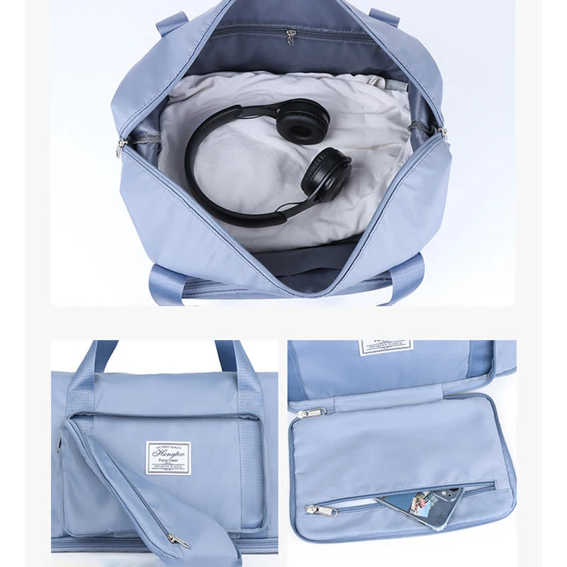 Bolso de viaje expandible y plegable de nylon