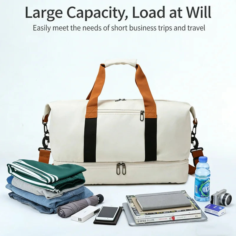Bolso de viaje y gimnasio con compartimento para calzado
