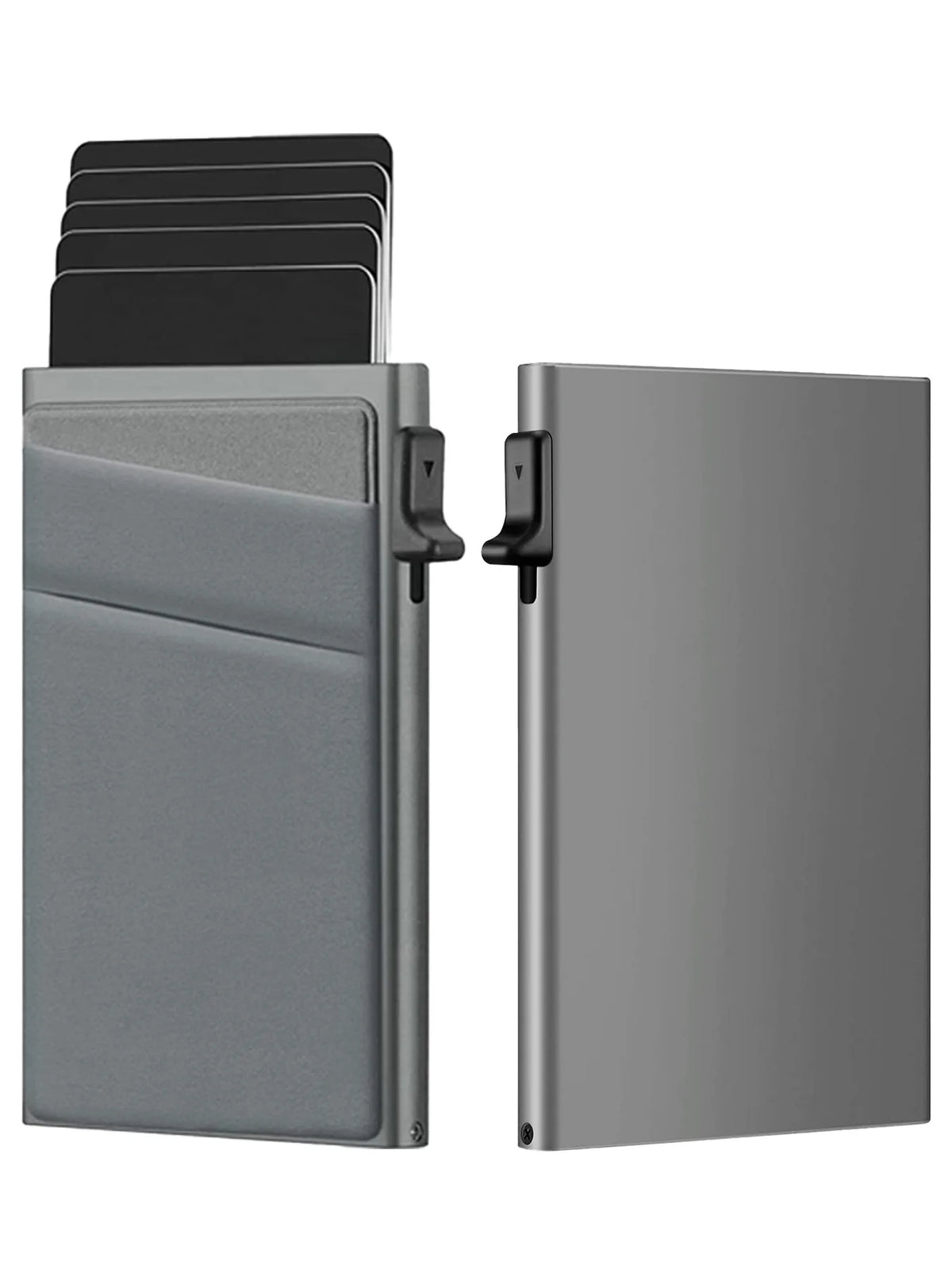 Tarjetero rígido de aluminio de estilo minimalista