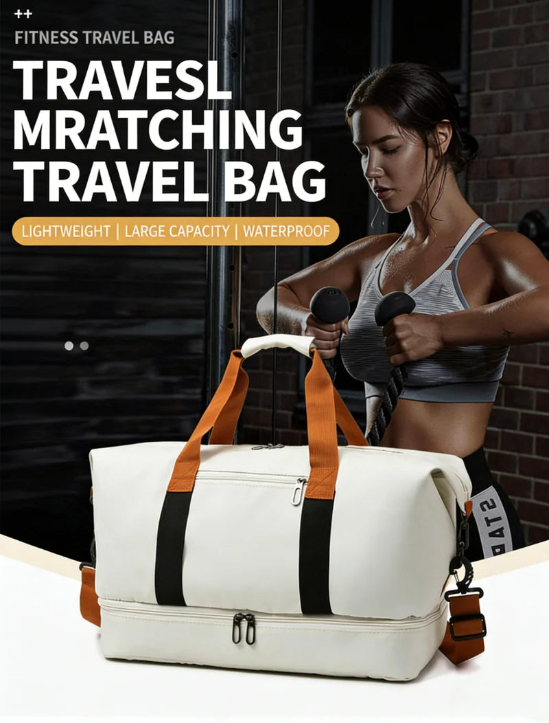Bolso de viaje y gimnasio con compartimento para calzado