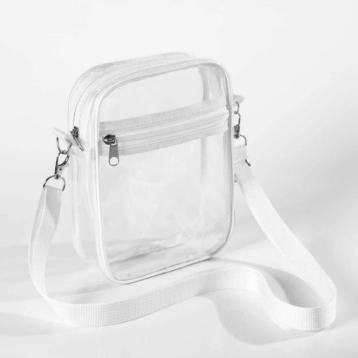 Bandolera transparente de PVC con correa regulable