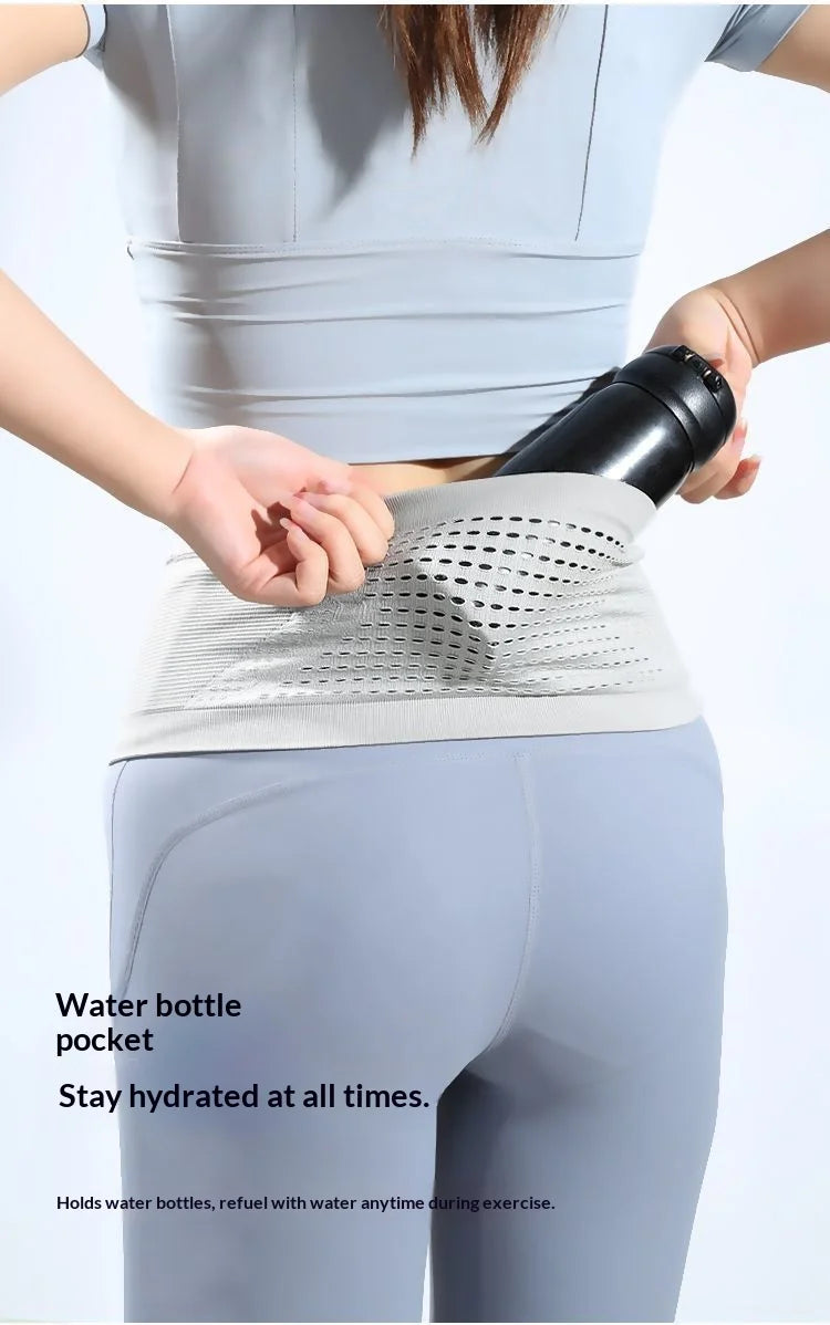 Riñonera elástica de poliéster con bolsillo para celular
