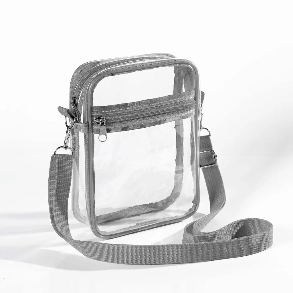 Bandolera transparente de PVC con correa regulable