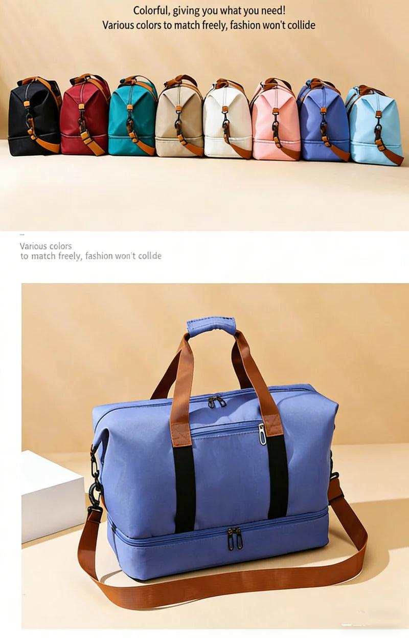 Bolso de viaje y gimnasio con compartimento para calzado