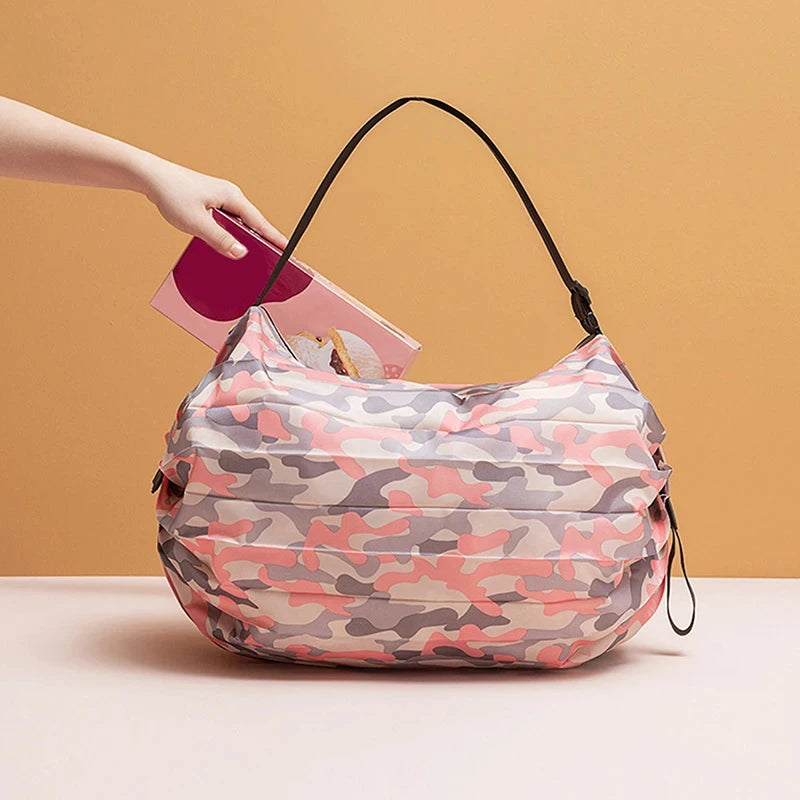 Bolso de compras plegable con asas anchas