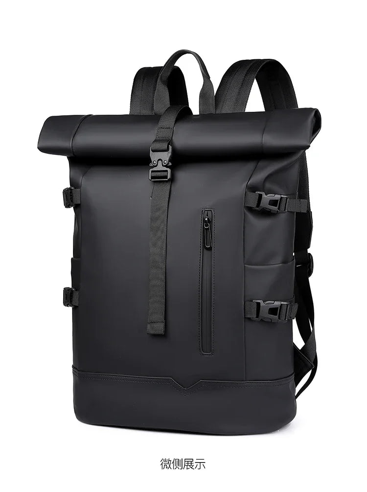 Mochila enrollable de microfibra con espacio para computadora