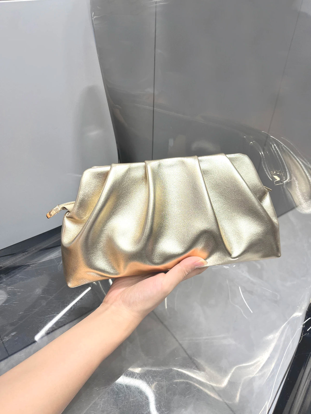 Cartera de fiesta de PU con cadena