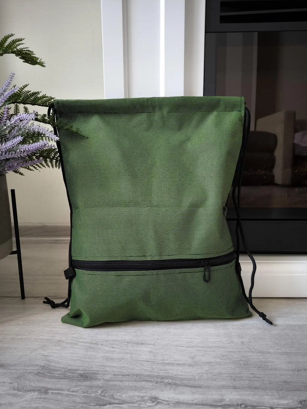 Mochila plegable de tejido Oxford con cordón