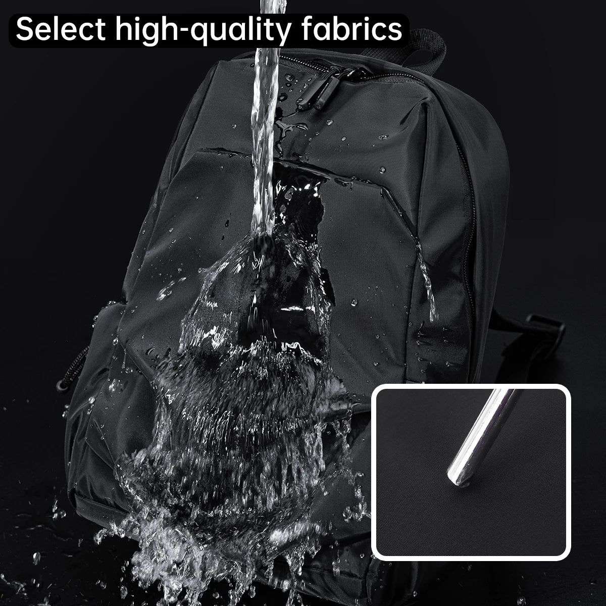 Mini mochila de nylon con bolsillo exterior