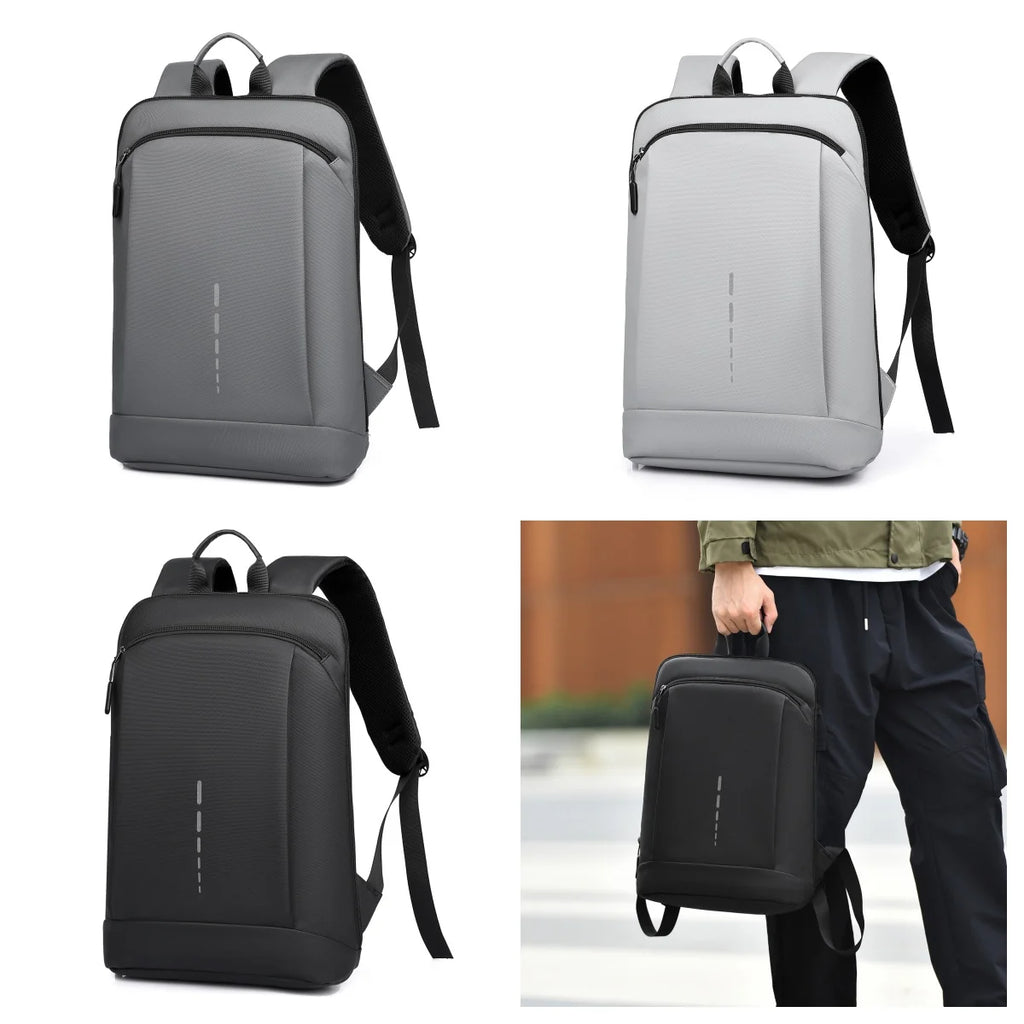 Mochila para notebook de PU con detalle reflectante