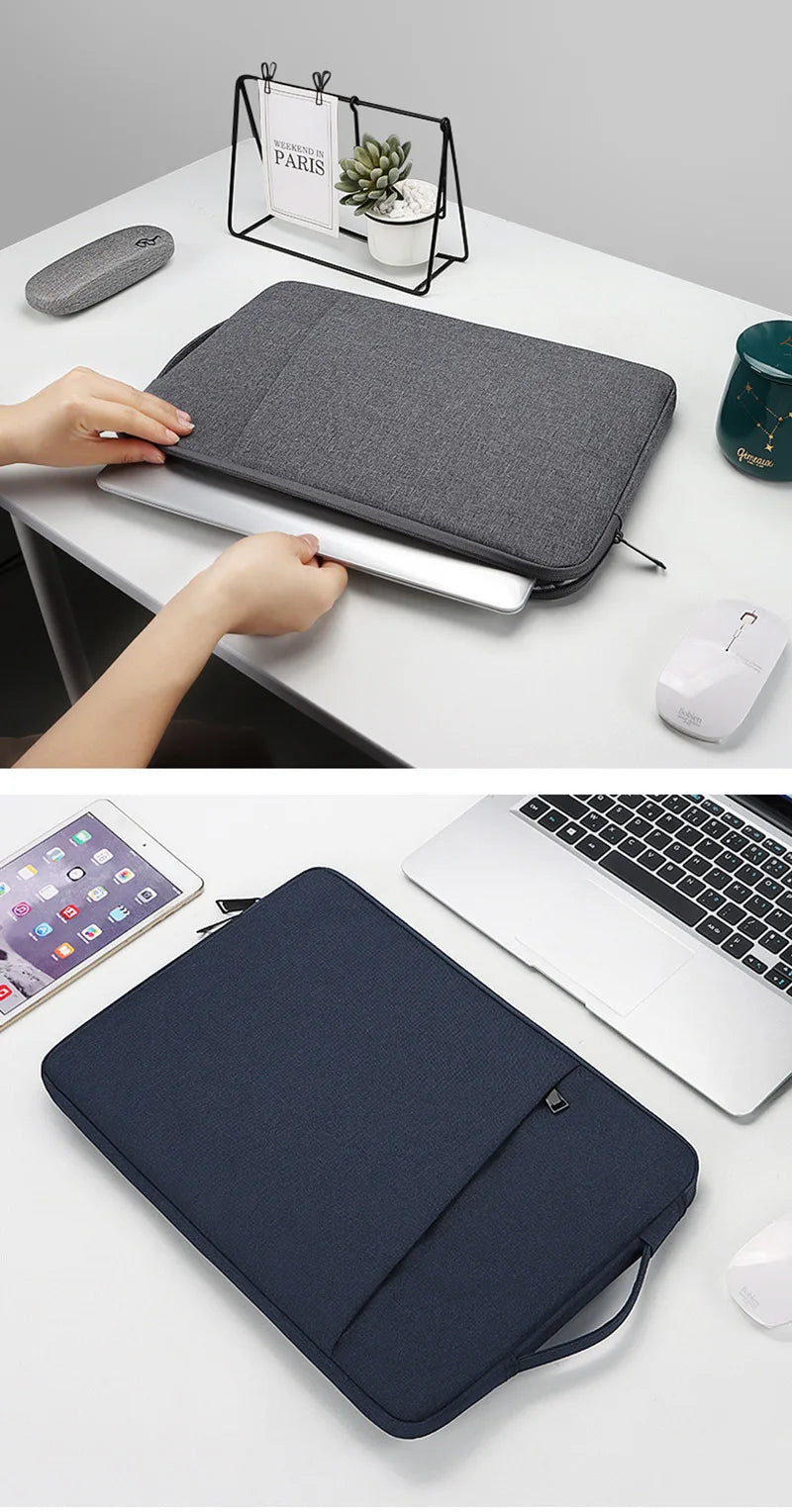 Funda para notebook con asa lateral y forro suave