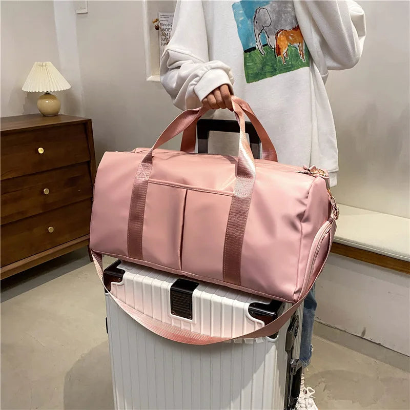 Bolso de viaje y gimnasio con separación húmedo-seco