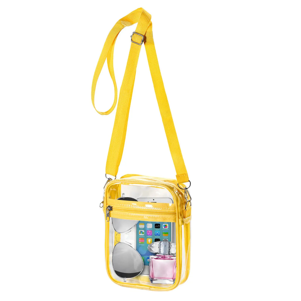 Bandolera transparente de PVC con correa regulable