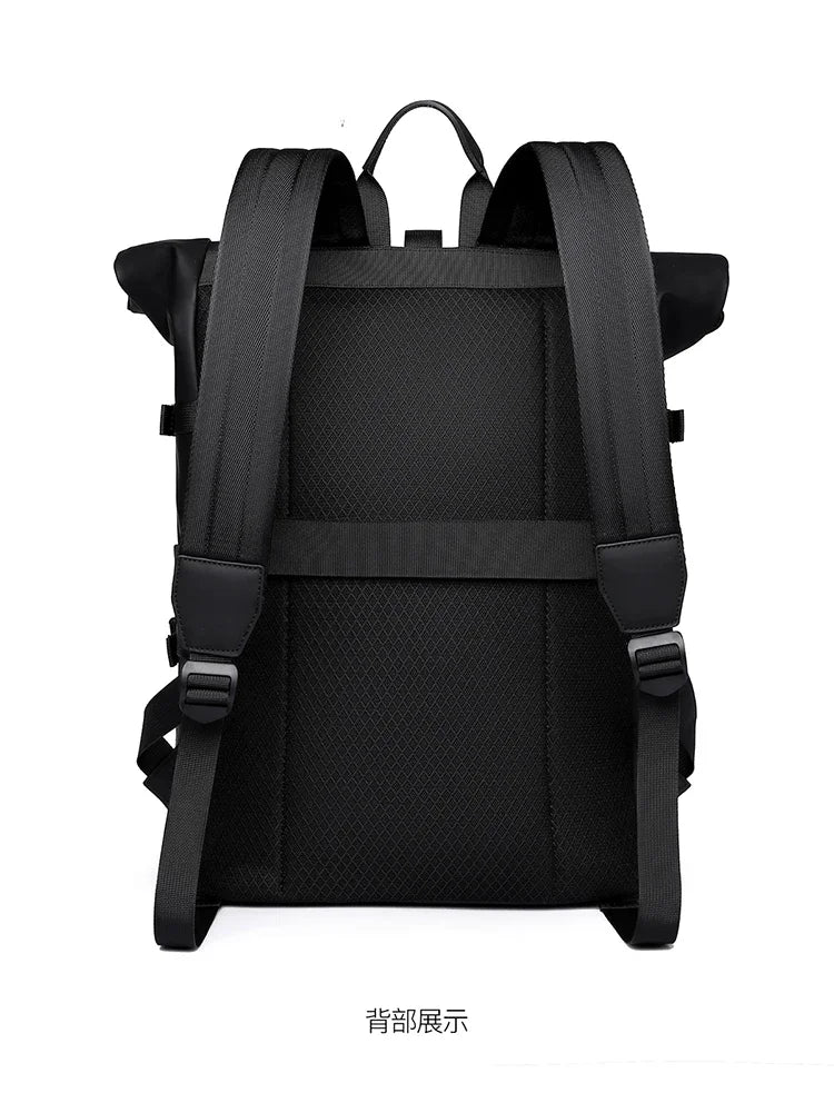Mochila enrollable de microfibra con espacio para computadora