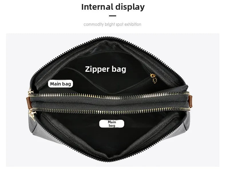 Bandolera negra de cuero con silueta curva
