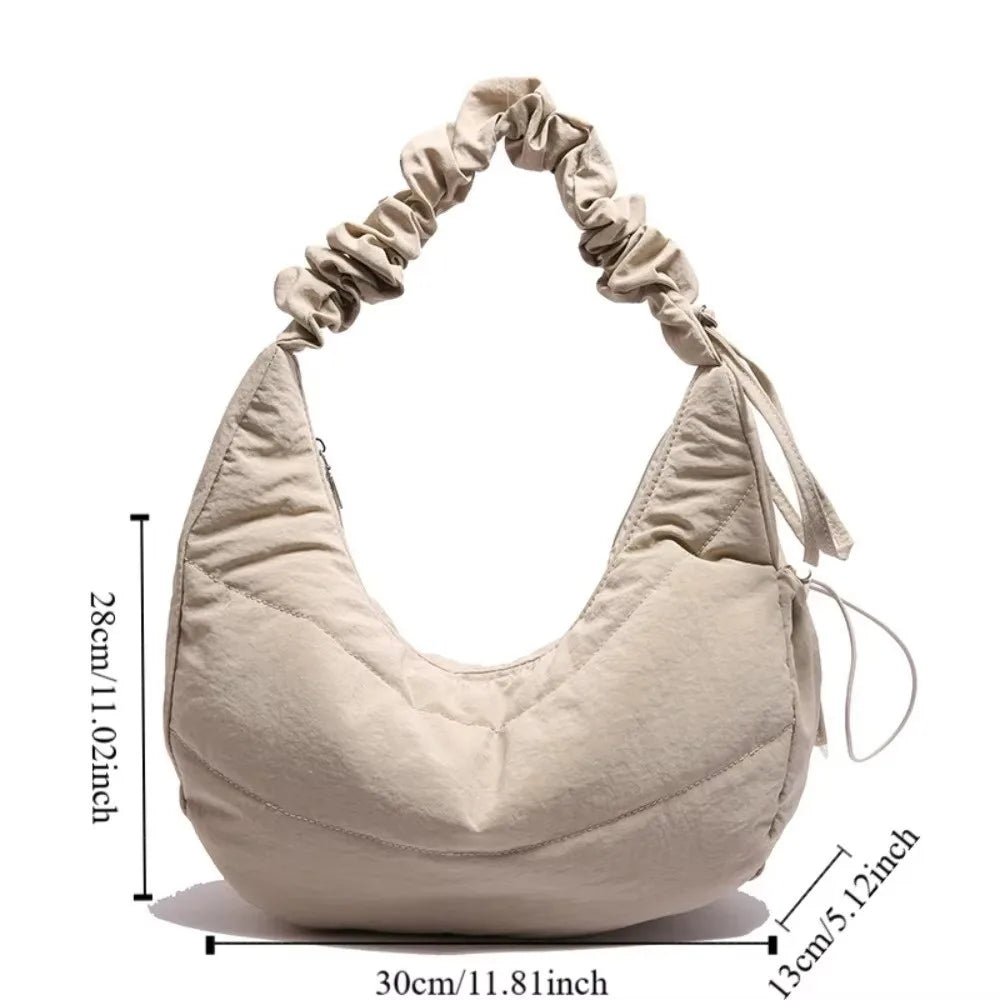 Cartera hobo fruncida con cierre superior