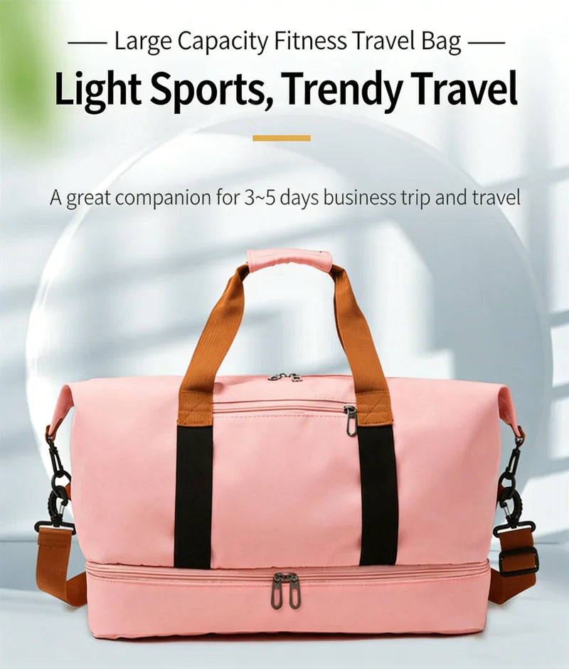 Bolso de viaje y gimnasio con compartimento para calzado
