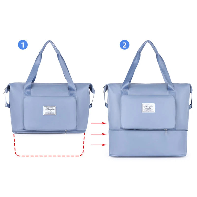 Bolso de viaje expandible y plegable de nylon