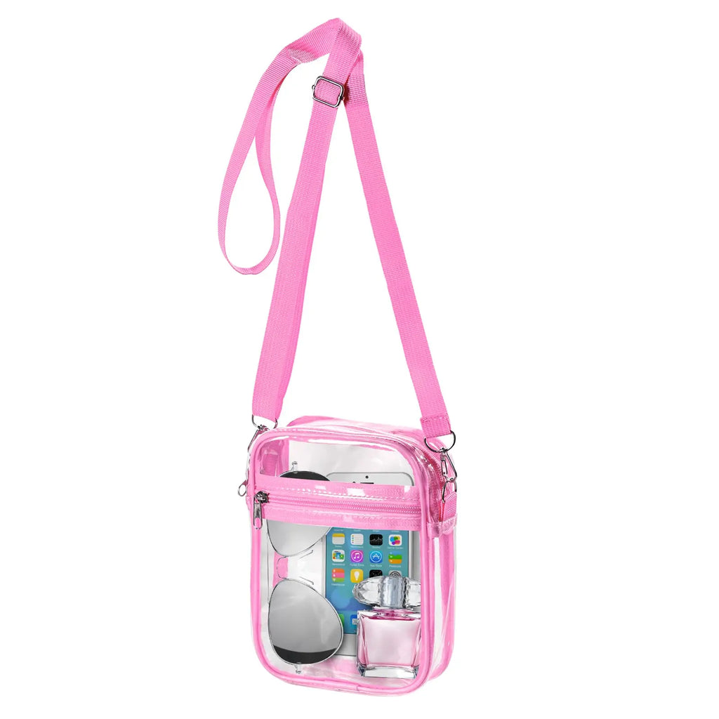 Bandolera transparente de PVC con correa regulable