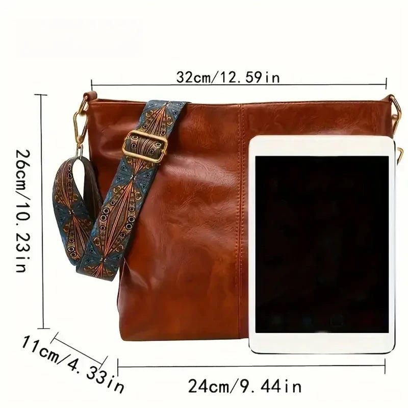 Bolso tote liso de PU con cierre superior