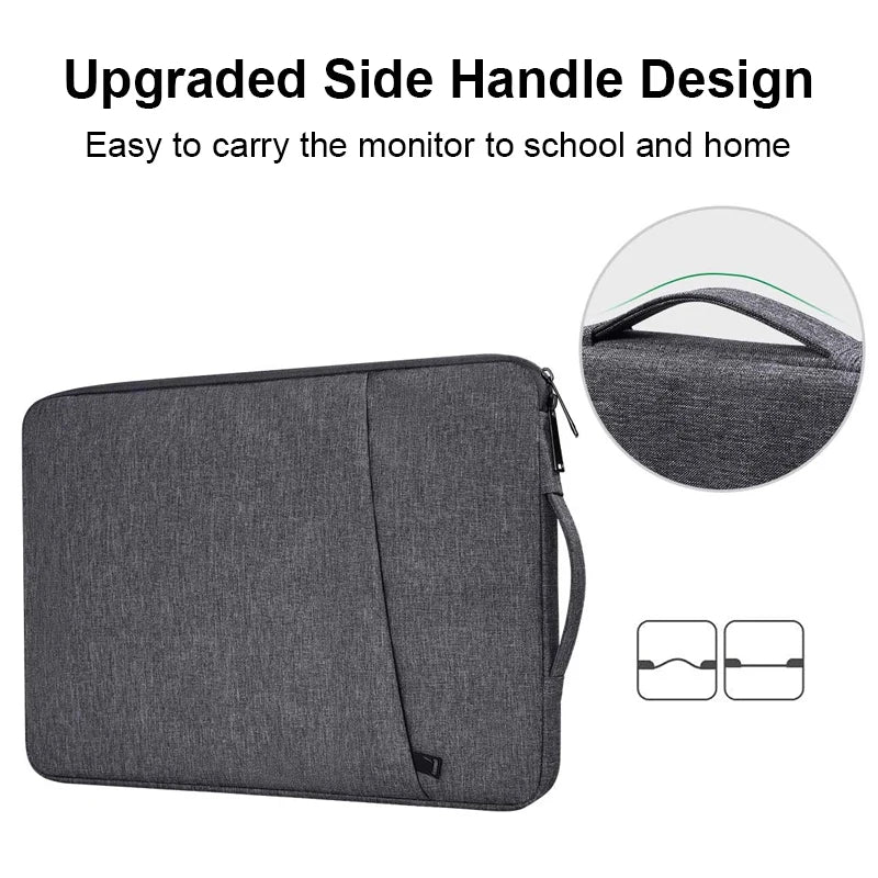 Funda para notebook con asa lateral y forro suave