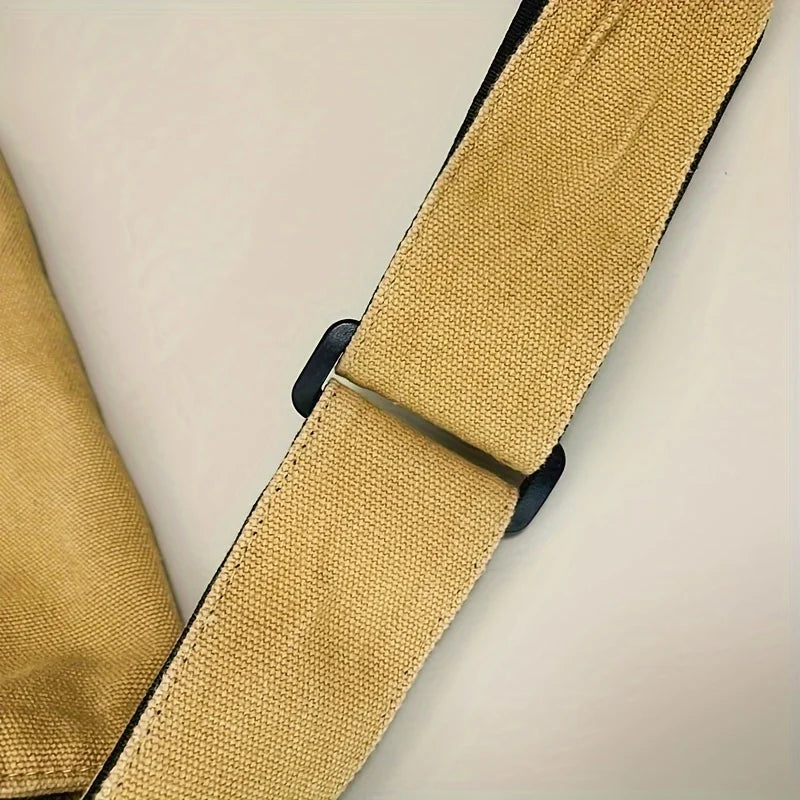 Bandolera de lona con solapa y bolsillo para celular